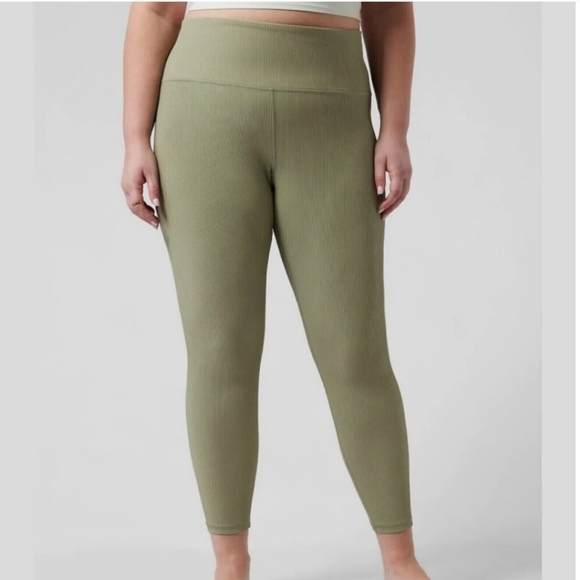 Athleta Pants - ATHLETA Elation Rib Tight in Shadow Olive